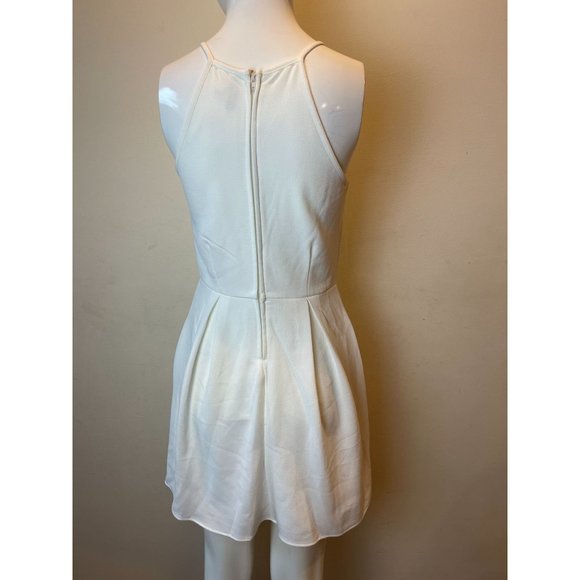 Speechless Womens Skater Mini Dress Sleeveless Halter Neck White Size Small - Picture 3 of 9